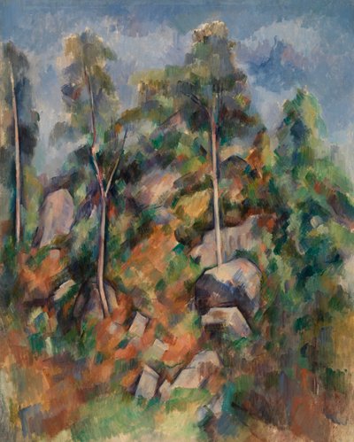 岩と木、1904年頃 作： Paul Cézanne